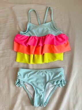 Lightning Bug Toddler Girl Two-Piece Tankini Bikini Swimsuit size 2T